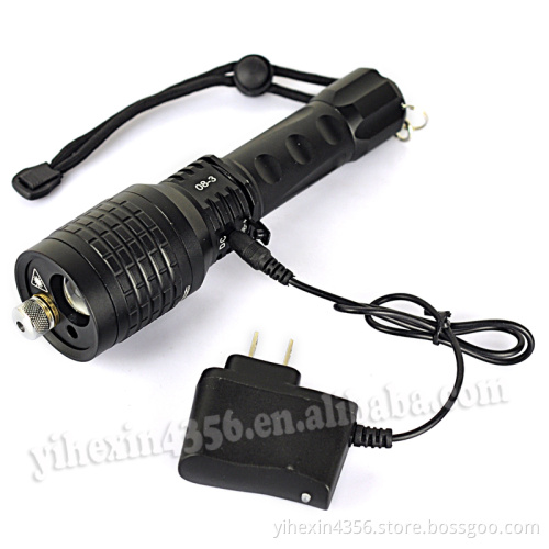 Boruit Rechargeable Red Green Laser Flashlight with Battery and Charger